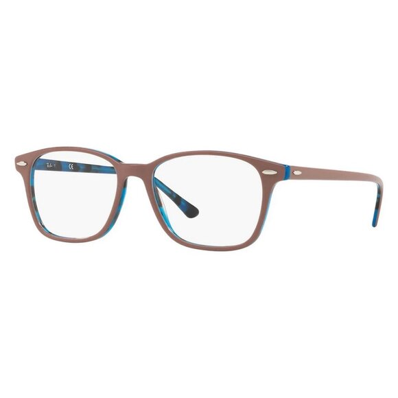 RAYBAN Unisex Eyeglasses RX7119-5715 Light Brown On Havana Blue 53-17-145 - Picture 1 of 3